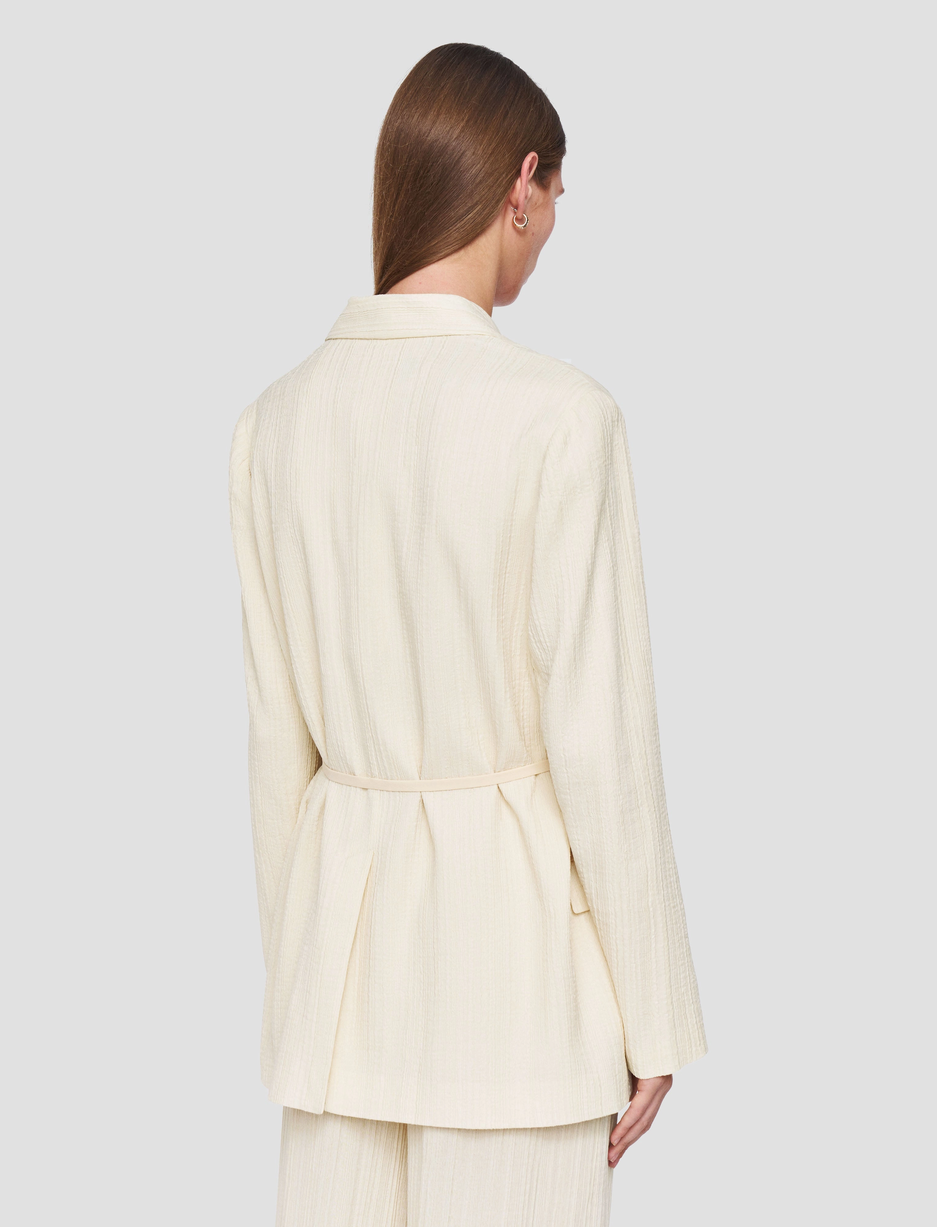 Amelot Pleat Jacquard Jacket Withstand Streamlined Form