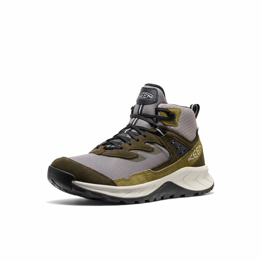 Metallic Edge Men's Hightrail Waterproof Hiking Boot  |  Steel Grey/Forest Night