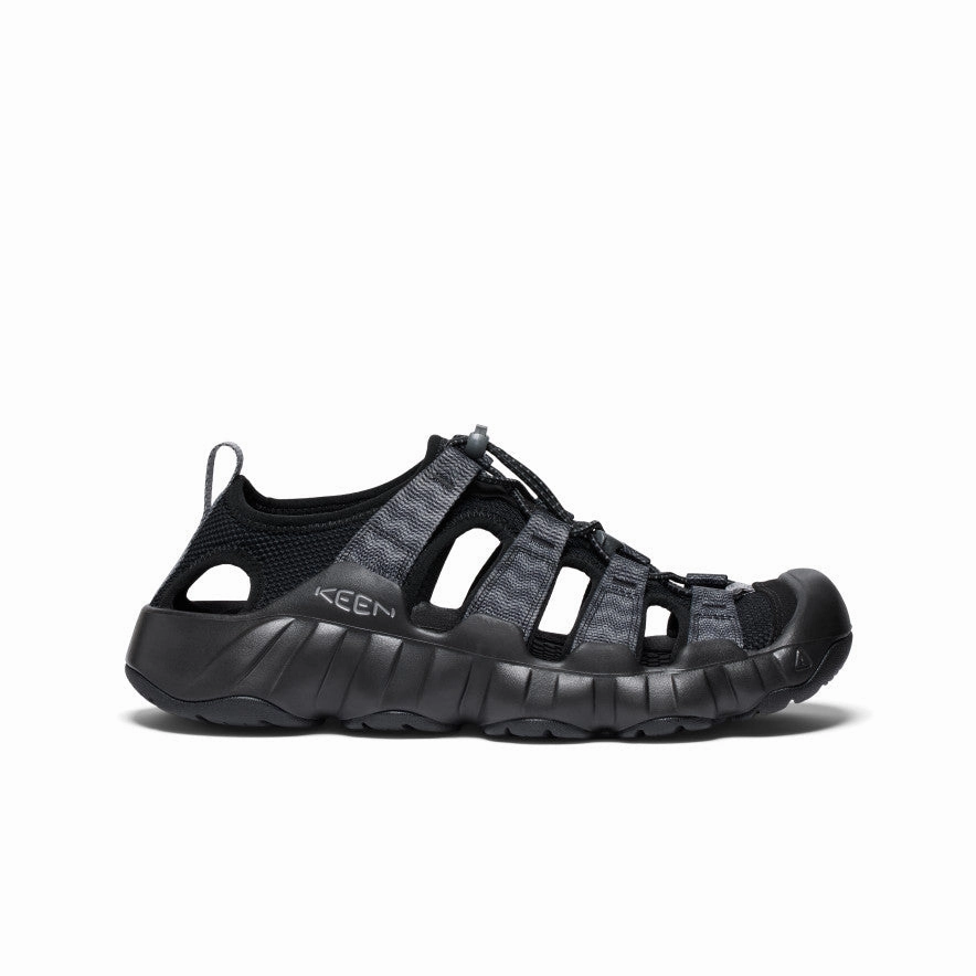 Comfortable Travel Shoes Foot Support Men's Hyperport H2 Sandal  |  Black/Steel Grey