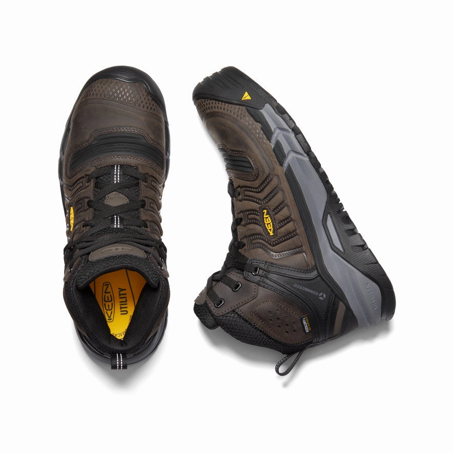 Comfort Straps Padded Interior Cold Weather Commuter Men's Kansas City  Waterproof Mid (Carbon Toe)  |  Coffee Bean/Black