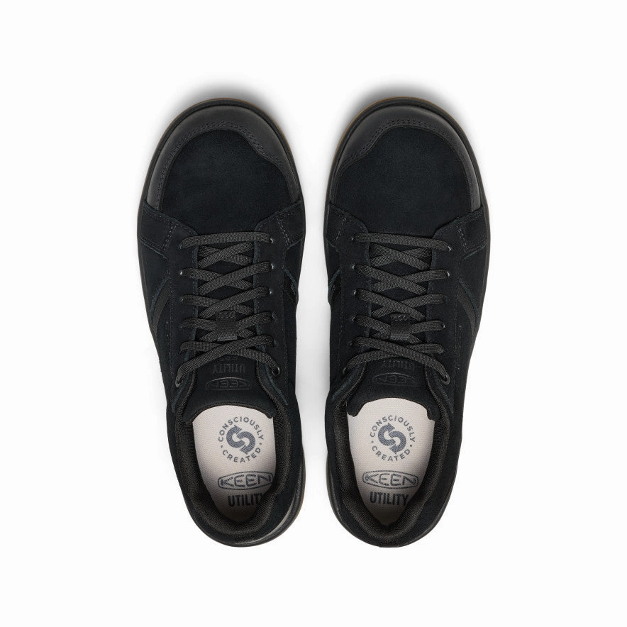 Men's Kenton  ESD Work Shoe (Carbon Toe)  |  Black/Gum Windproof Design Padded Interior Hiking Trails