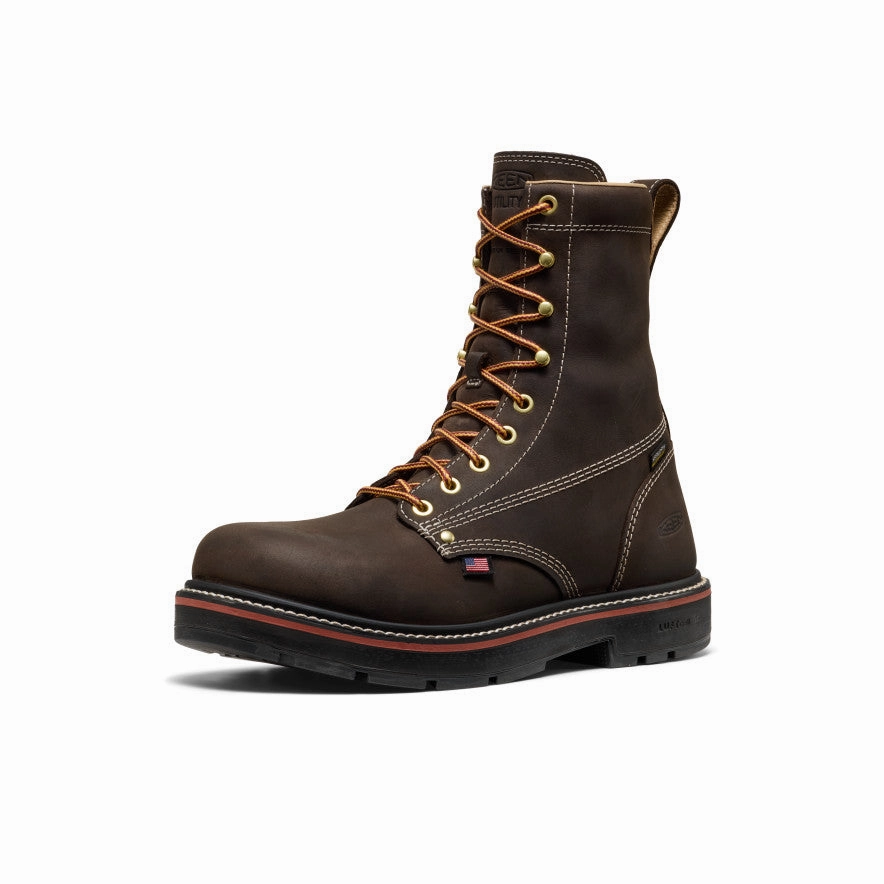 Men's Liberty 8" Waterproof 90 Heel Boot (Carbon Toe)  |  Coffee Bean/Black Smart Style