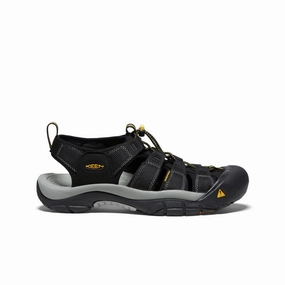 Men's Newport H2 Sandal Wide  |  Black Strappy