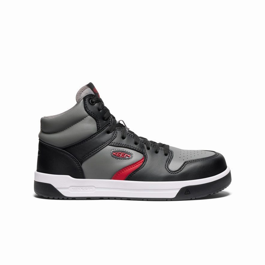 Work Indie Core Men's Overton Mid Work Shoe (Carbon Toe)  |  Steel Grey/Black