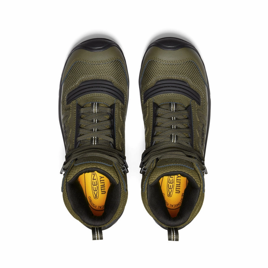Men's Reno Mid Waterproof (Carbon Toe)  |  Dark Olive/Black Everyday Pair Wide fit