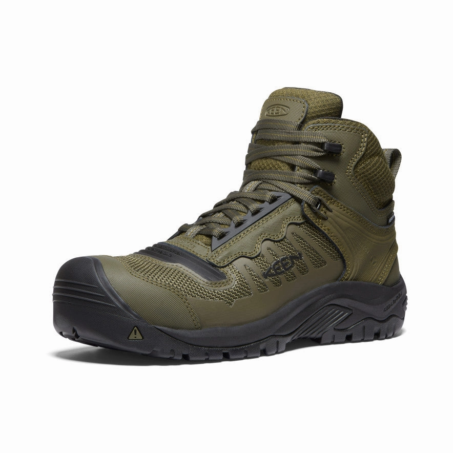 Men's Reno Mid Waterproof (Carbon Toe)  |  Dark Olive/Black Work Wear