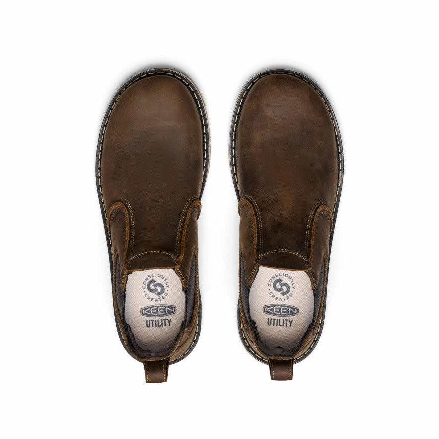 Men's San Jose Chelsea 90 Heel Boot (Aluminum Toe)  |  Cascade Brown/Gum Quick Pull Urban Commute