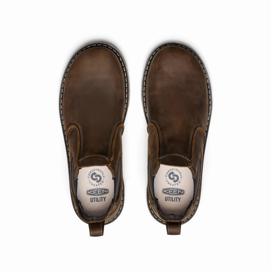 Outdoor Ready Men's San Jose Chelsea 90 Heel Boot (Aluminum Toe)  |  Cascade Brown/Gum