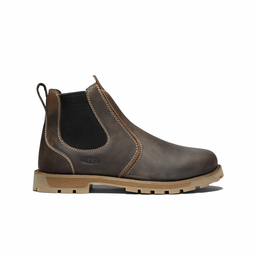 Men's Seattle Romeo (Soft Toe)  |  Cascade Brown/Black Cushioned Step Cold Climate Vintage Style