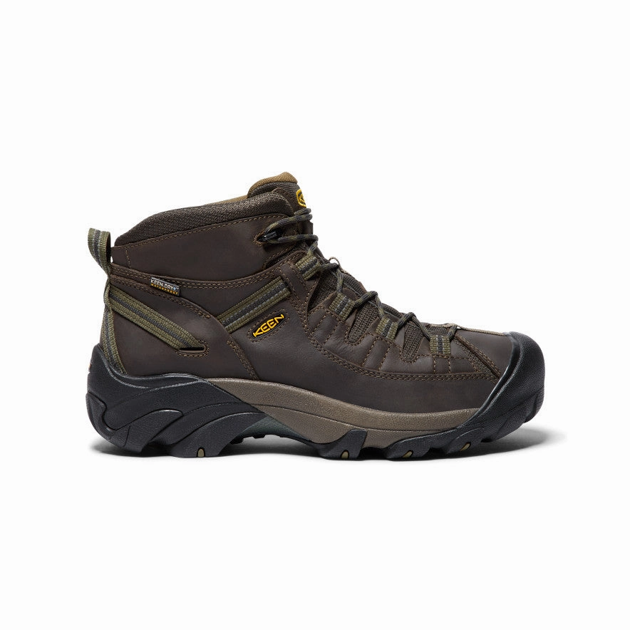 Padded Interior Rough Trail Hiker Classic Comfort Men's Targhee II Waterproof Mid Wide  |  Canteen/Dark Olive