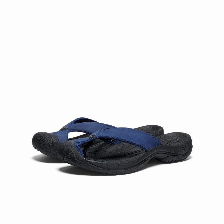 Men's Waimea Leather Flip-Flop  |  Naval Academy/Black Chic Style Trendy Shoes
