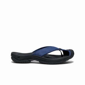 Men's Waimea Leather Flip-Flop  |  Naval Academy/Black Blown Rubber