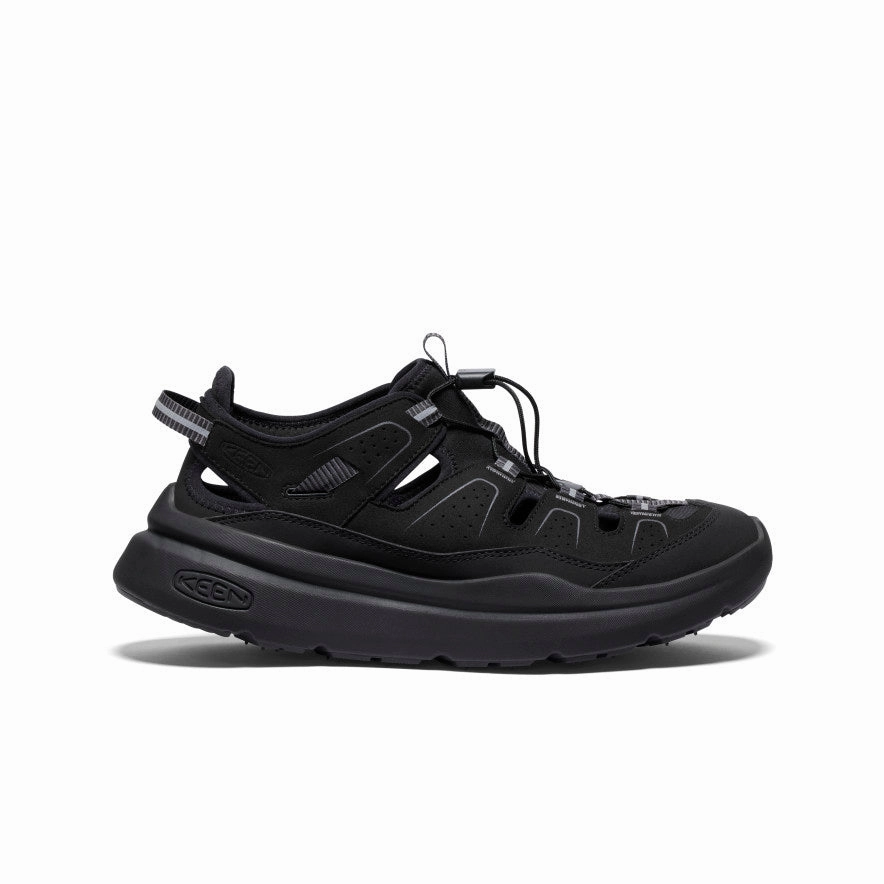 Day Glam Ventilation Channel Design Men's WK450 Walking Sandal  |  Black/Black