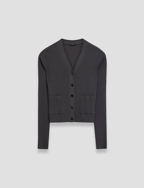 Merino Rib Cardigan Relaxed Comfort Moisture Management