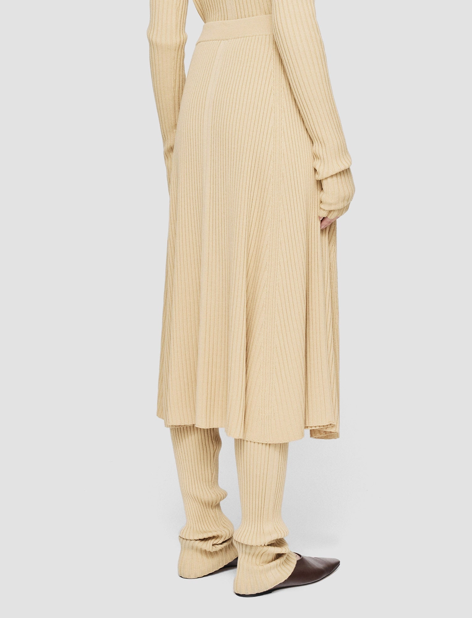 Essential Drape Merino Silk Rib Skirt