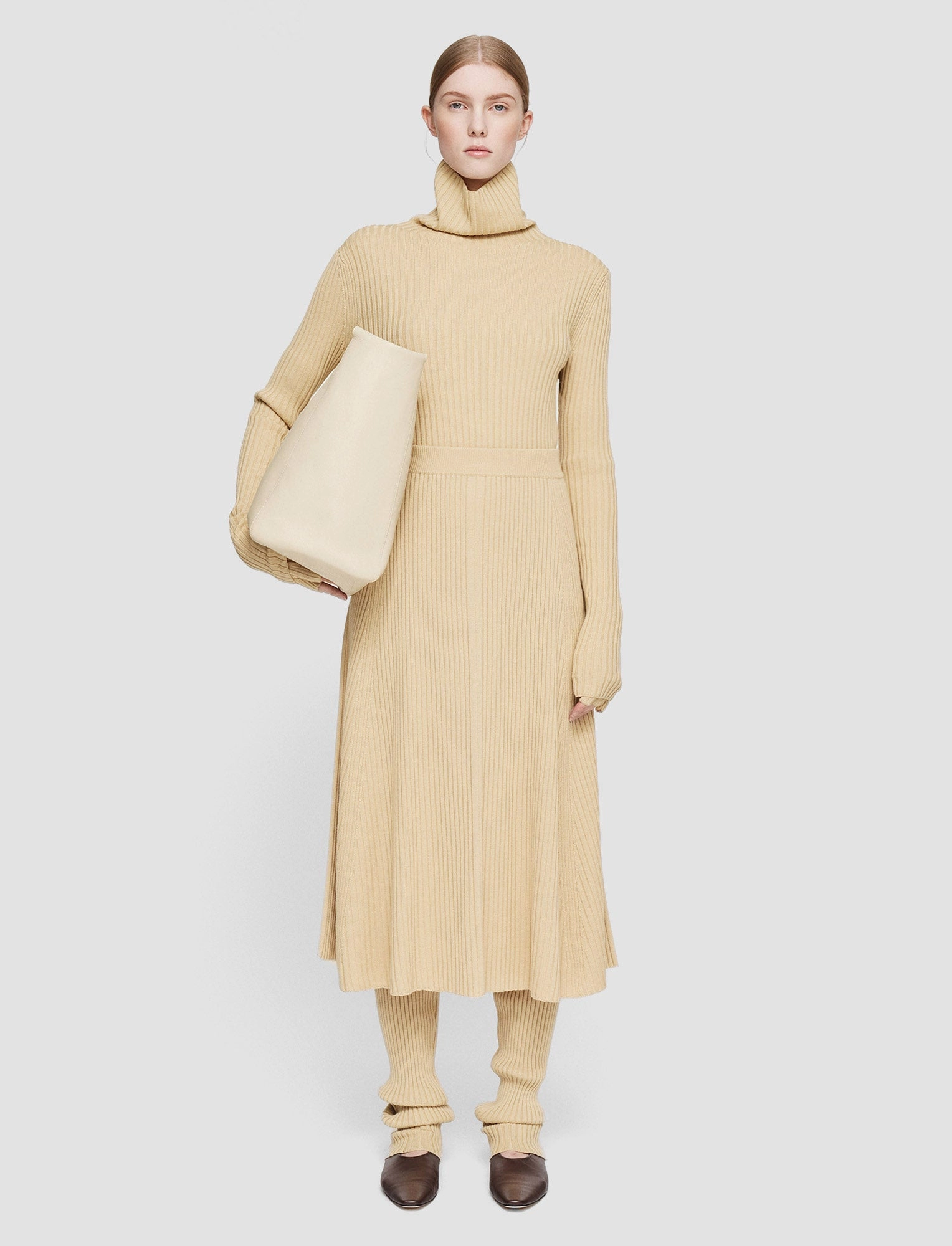 Wardrobe Classic Merino Silk Rib Skirt