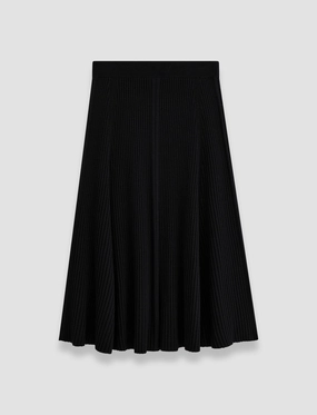 Day To Night City Comforted Merino Silk Rib Skirt