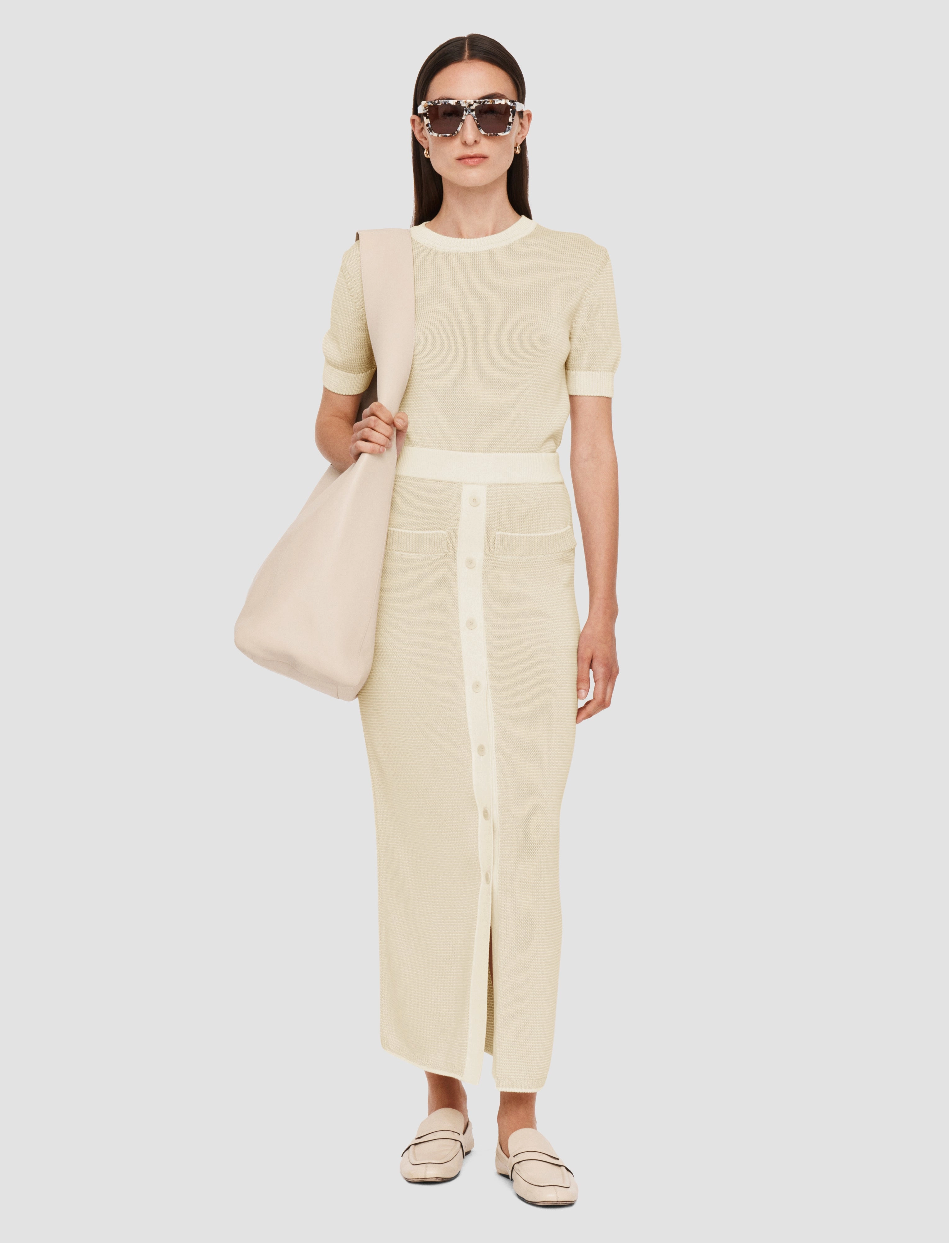 All Day Wear Stay Soft Micro Stripe Knit Skirt