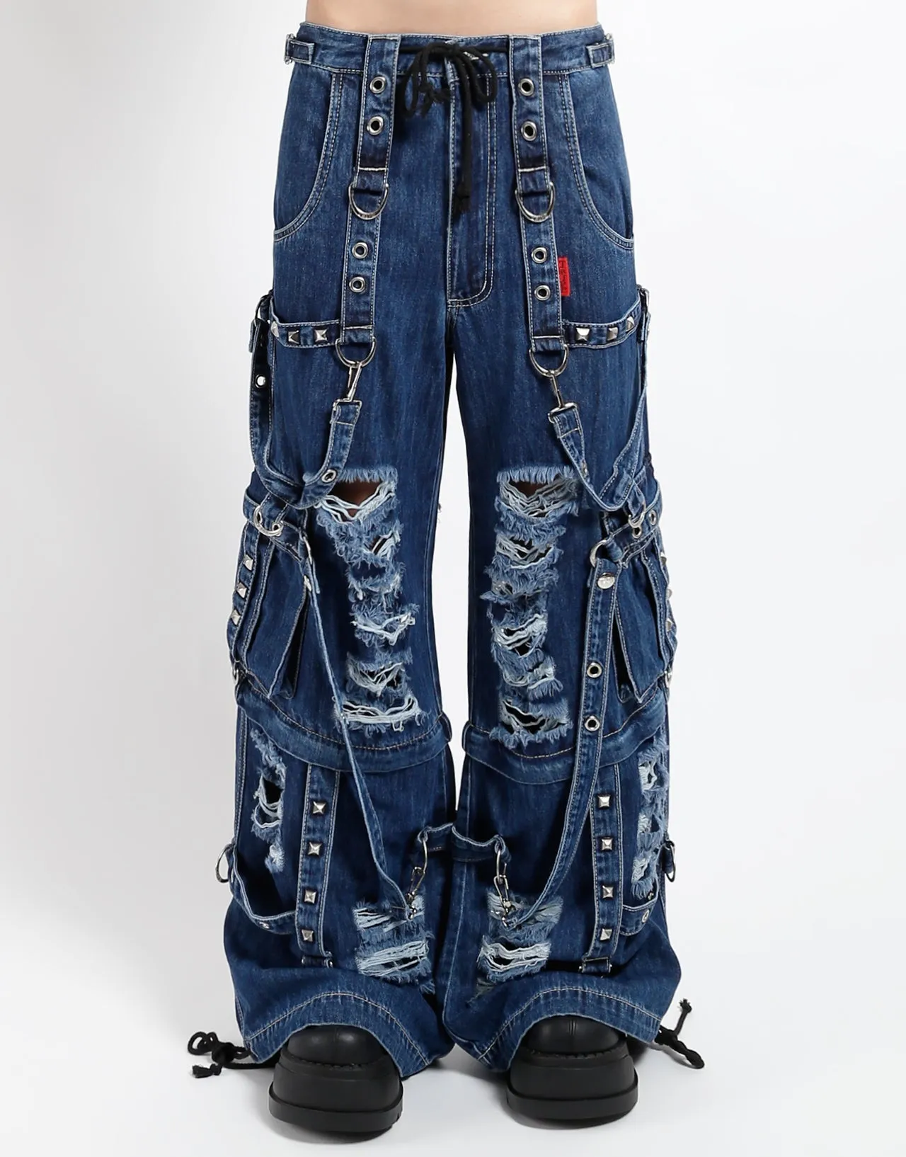SHREDDER DENIM STRAP PANT INDIGO All-Day Wear ReinforcedSeams