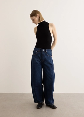 Seasonal piece Calm Aesthetic Mid Rise Balloon Jeans