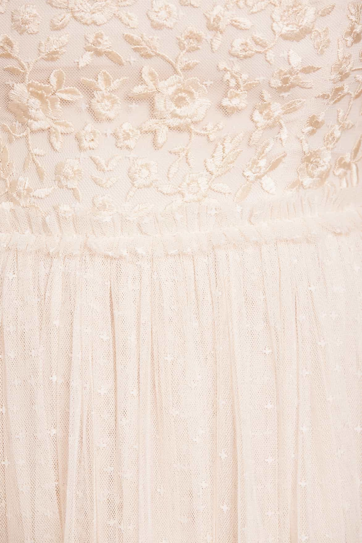 Midsummer Lace Bodice Off-Shoulder Ankle Gown Chic Rhythm Smart and Sleek