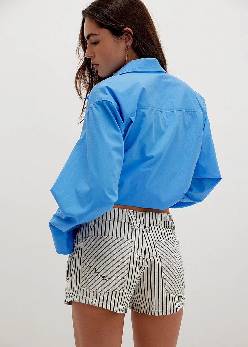 Layered Protection Now Or Never Denim Short - Washed Railroad