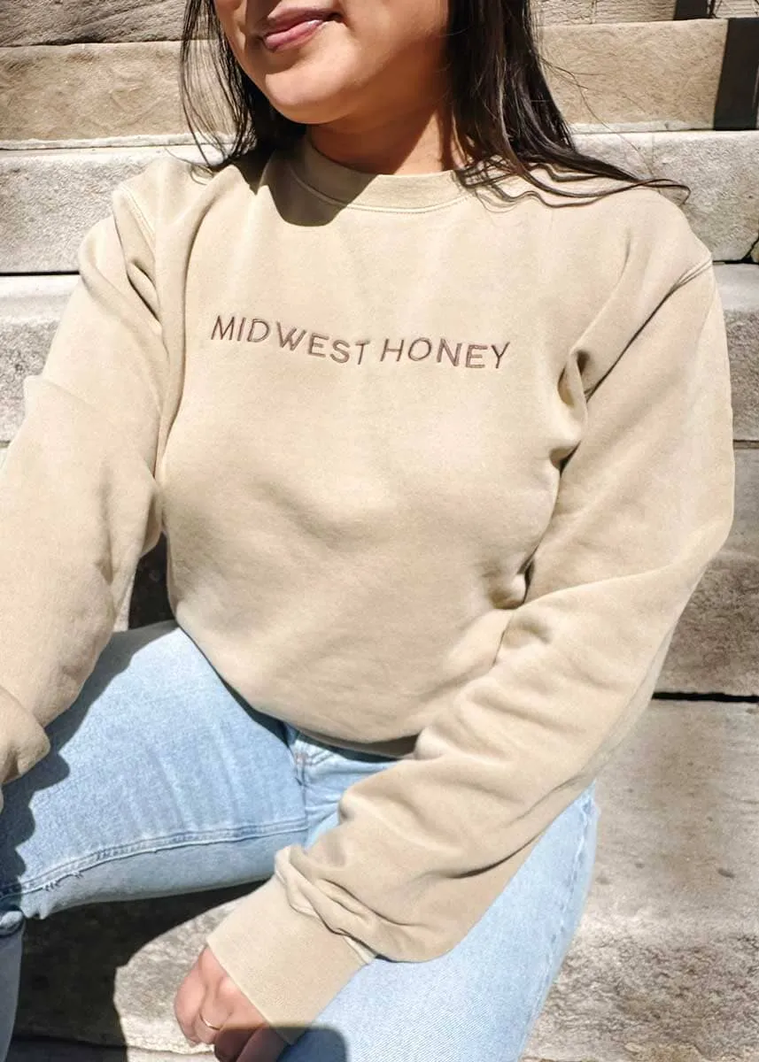 Midwest Honey Sweatshirt Chunky Yarn Knitted Warmth