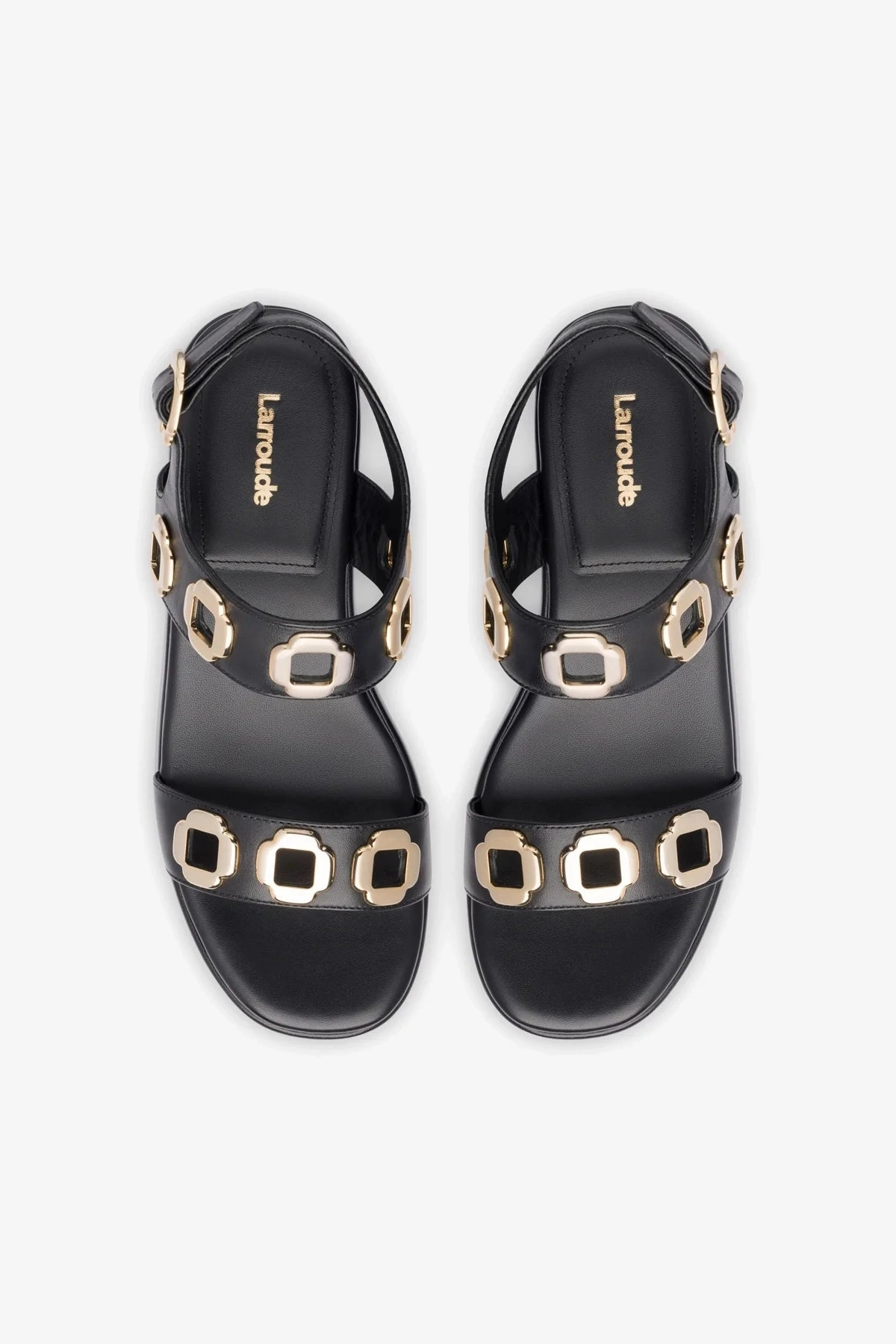 Flexible Torsion System Milan Flatform Sandal In Black Leather