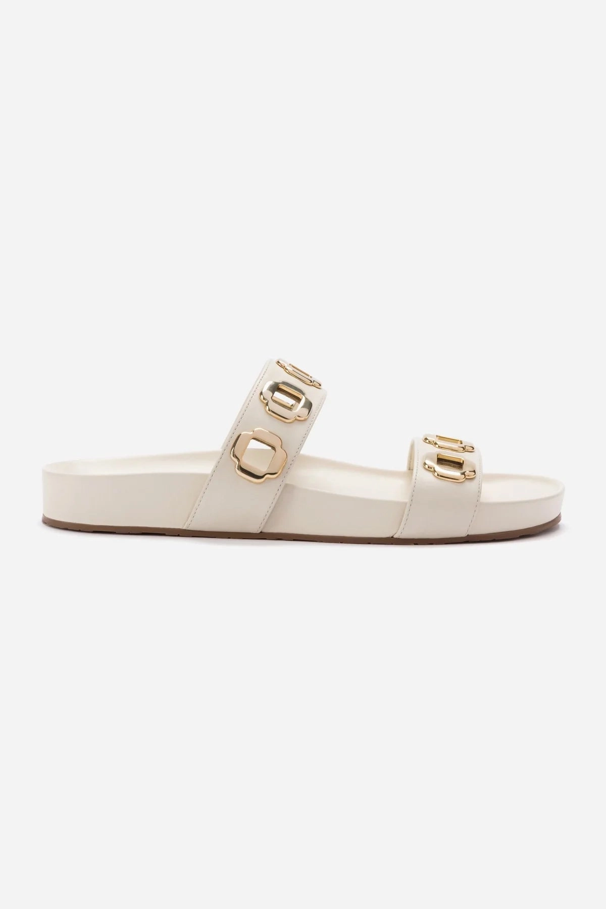 Velvet Touch Milan Slide In Ivory Leather