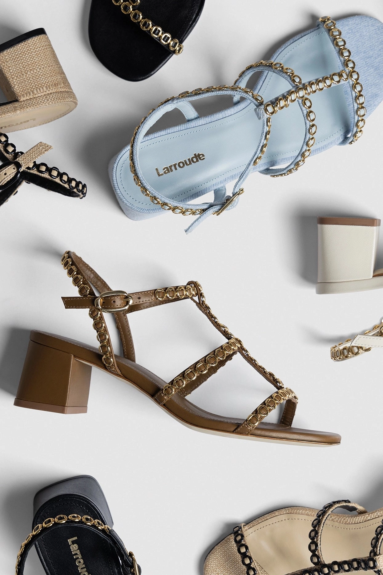 Milanina Block Sandal In Russet Leather Flexible walking shoes Resort Ready