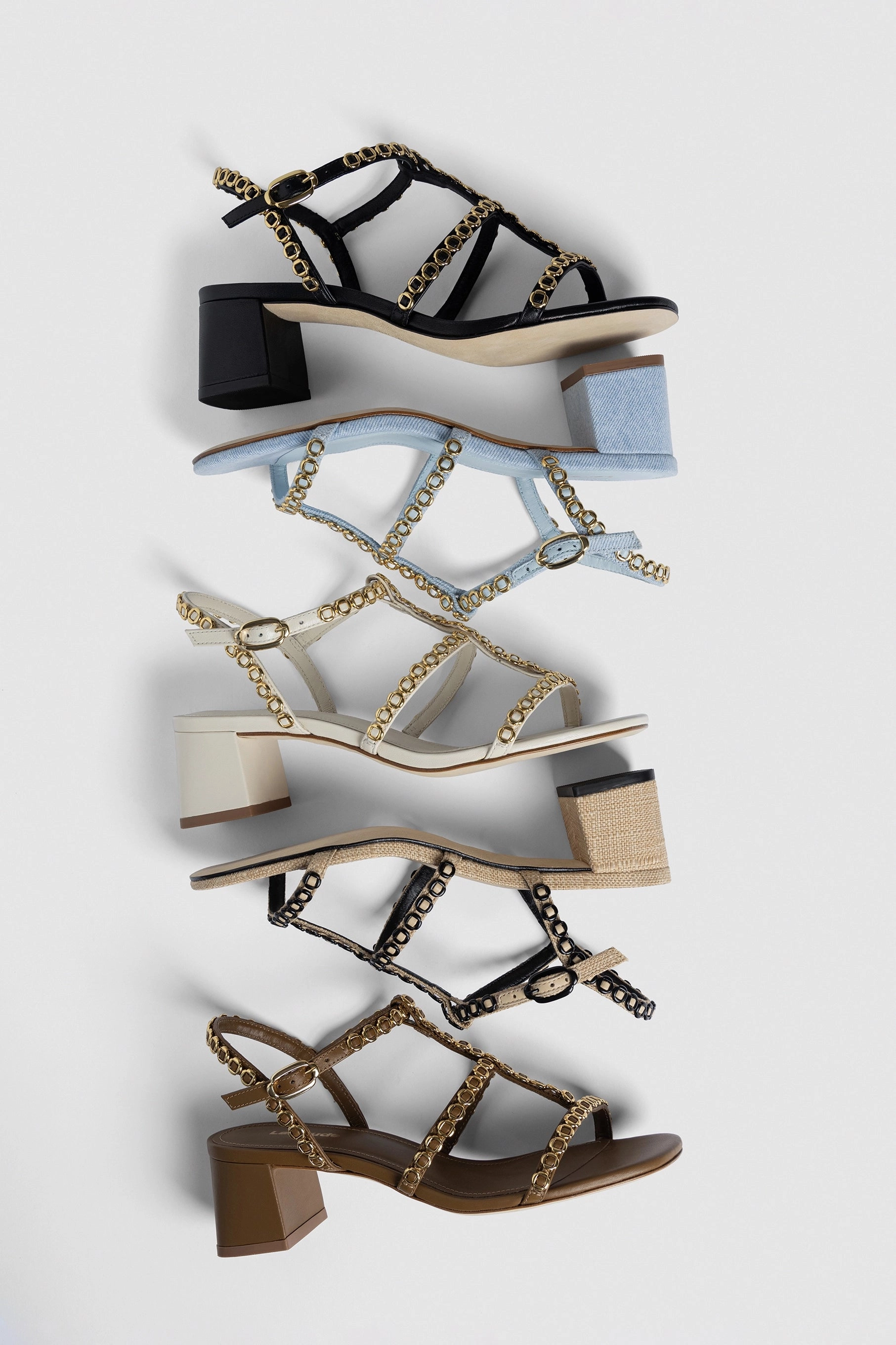 Comfortable Light cushion Milanina Block Sandal In Russet Leather