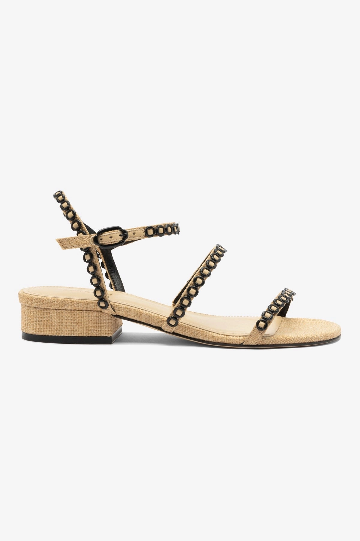 Milanina Flat Sandal In Beige Raffia Comfortable Design Shoes