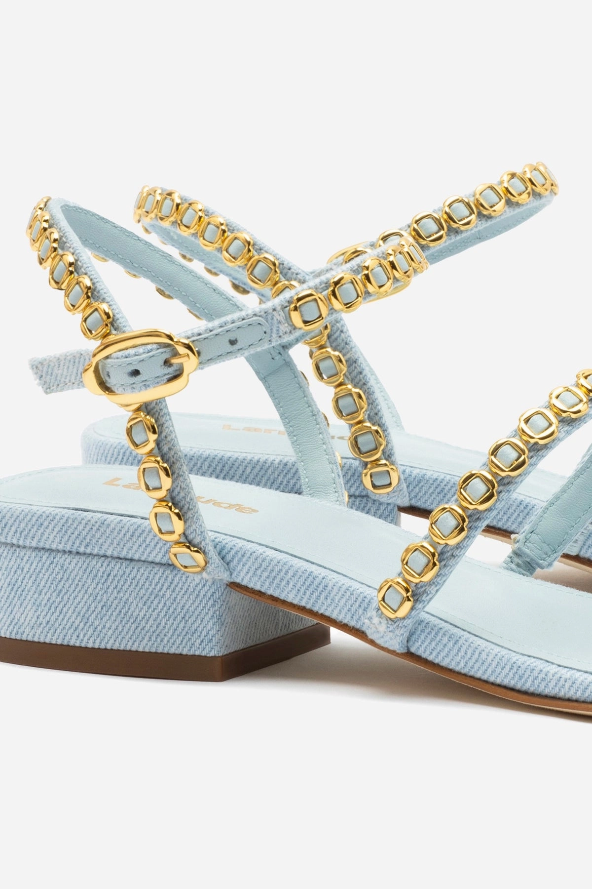Milanina Flat Sandal In Maya Denim Ultimate Comfort
