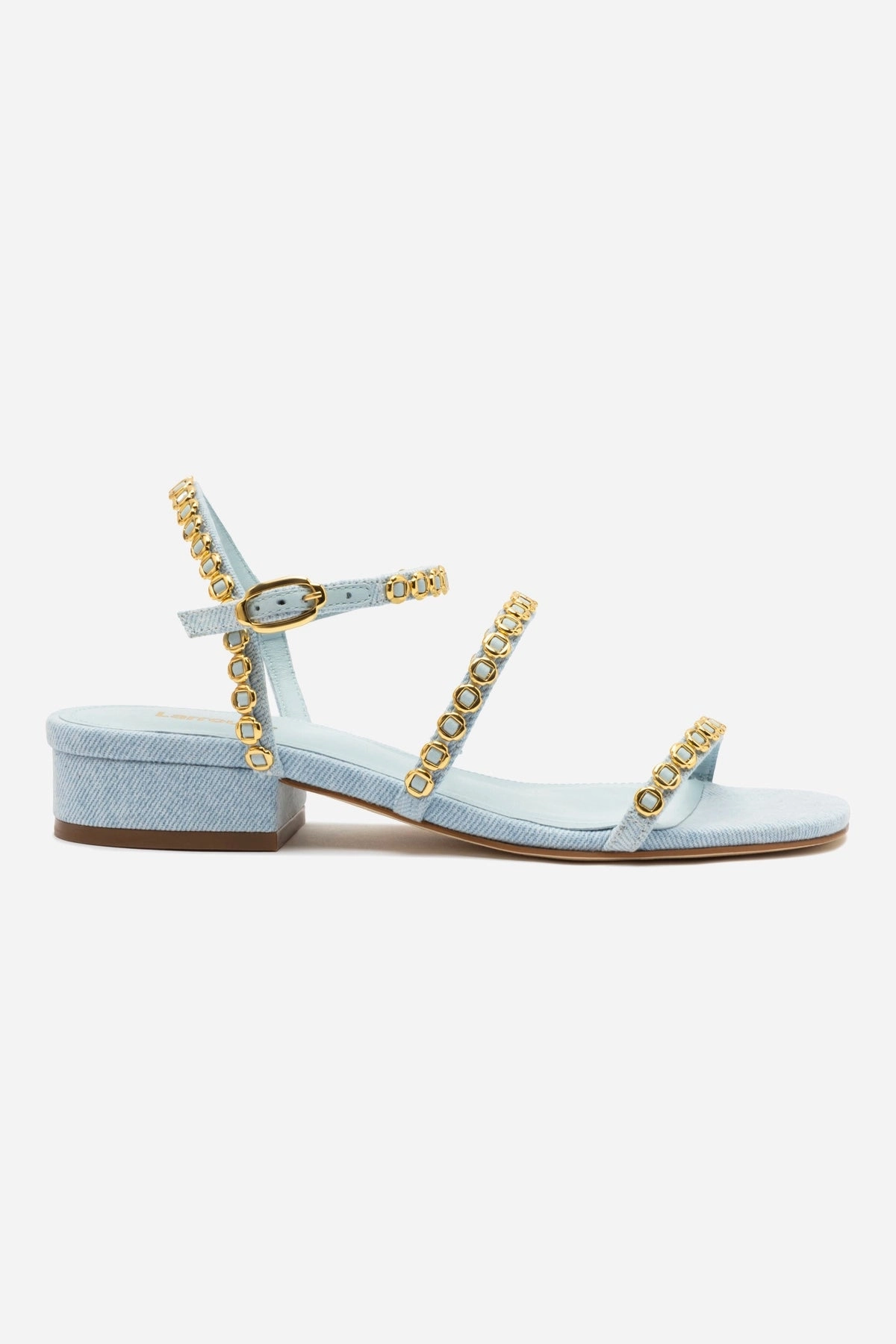 Milanina Flat Sandal In Maya Denim Rock Step