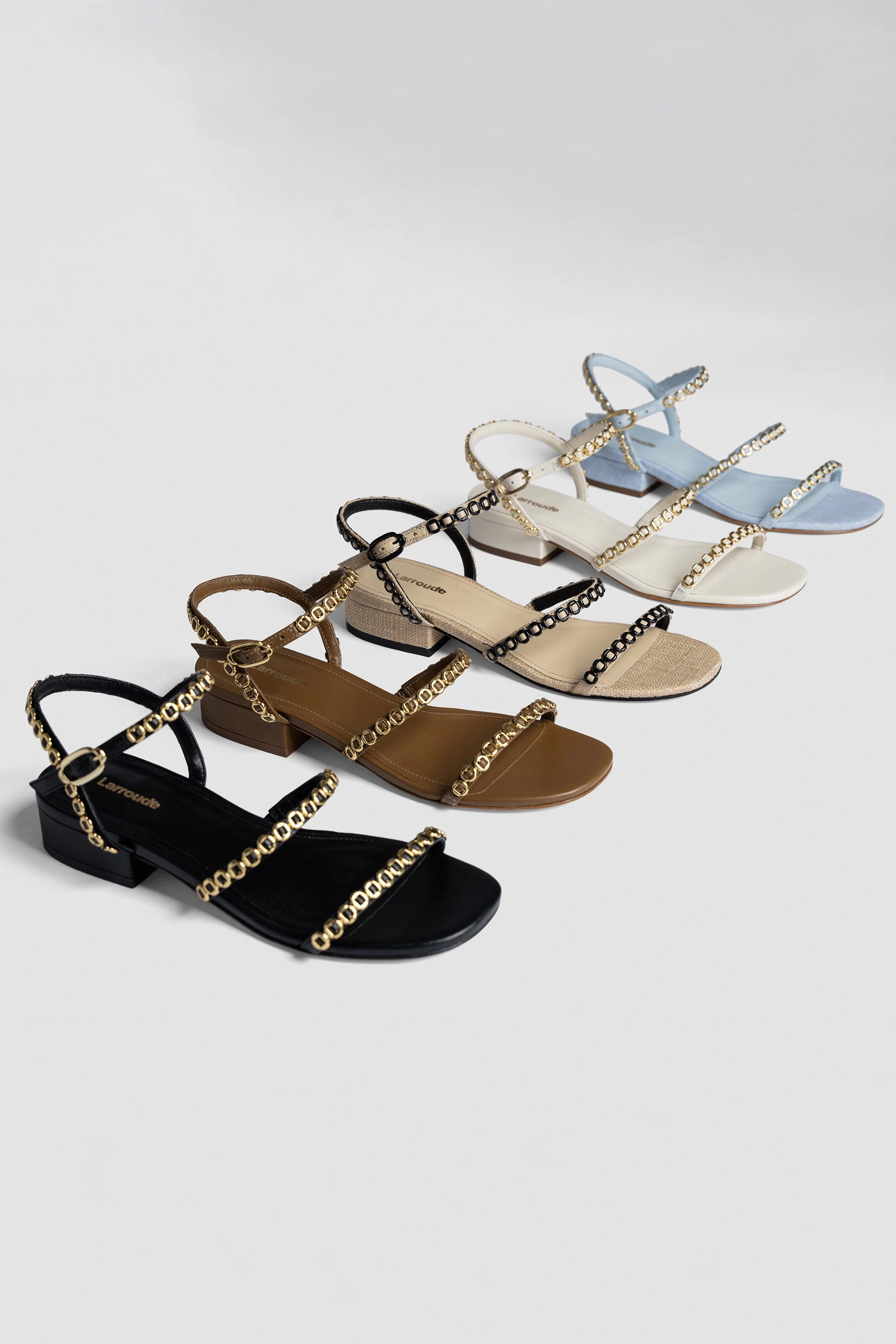 Flower Glow Seaside Step Milanina Flat Sandal In Russet Leather