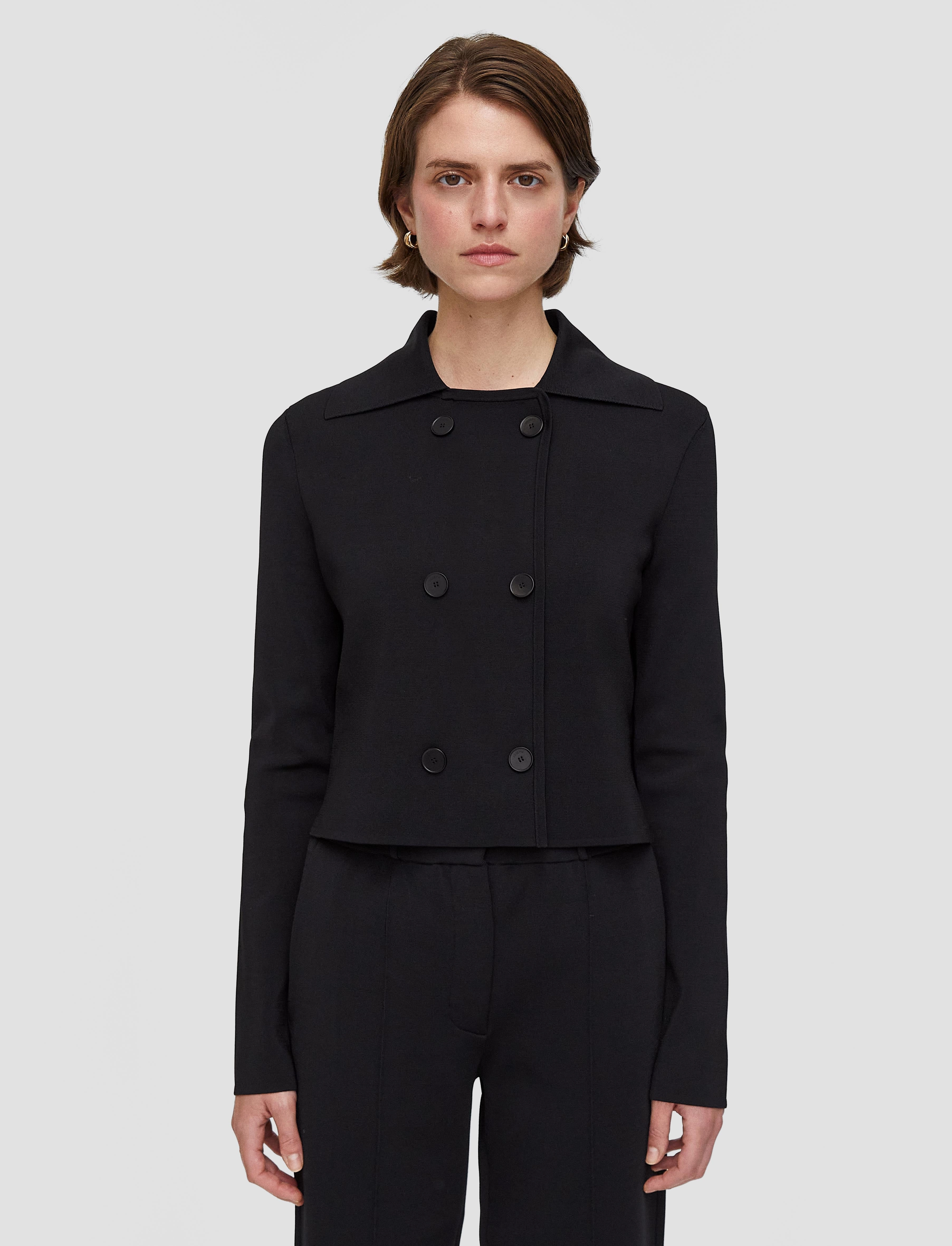 Biodegradable Fiber Milano Knit Stretch Short Jacket