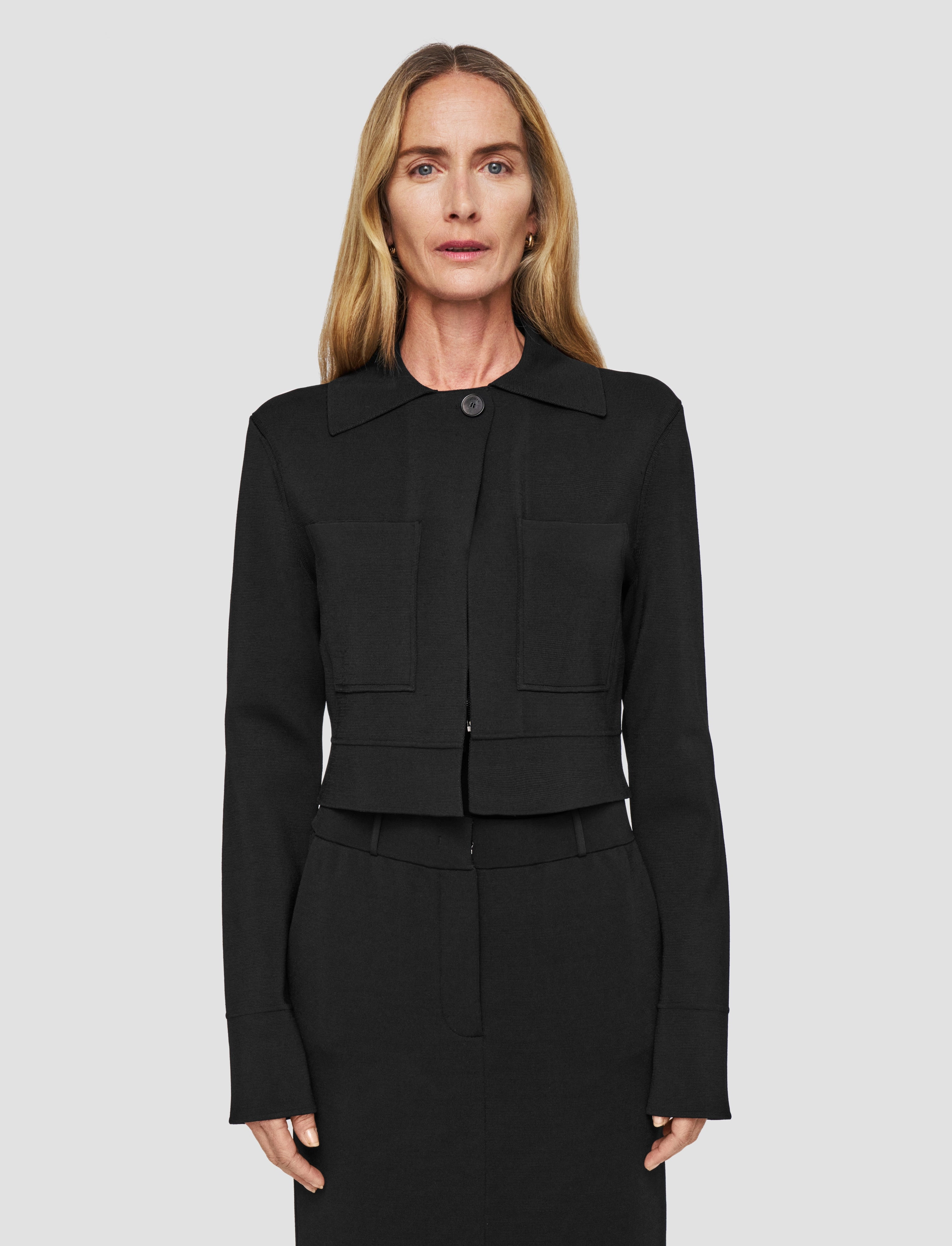 Milano Knit Stretch Zip Jacket Multi Pocket Bestow