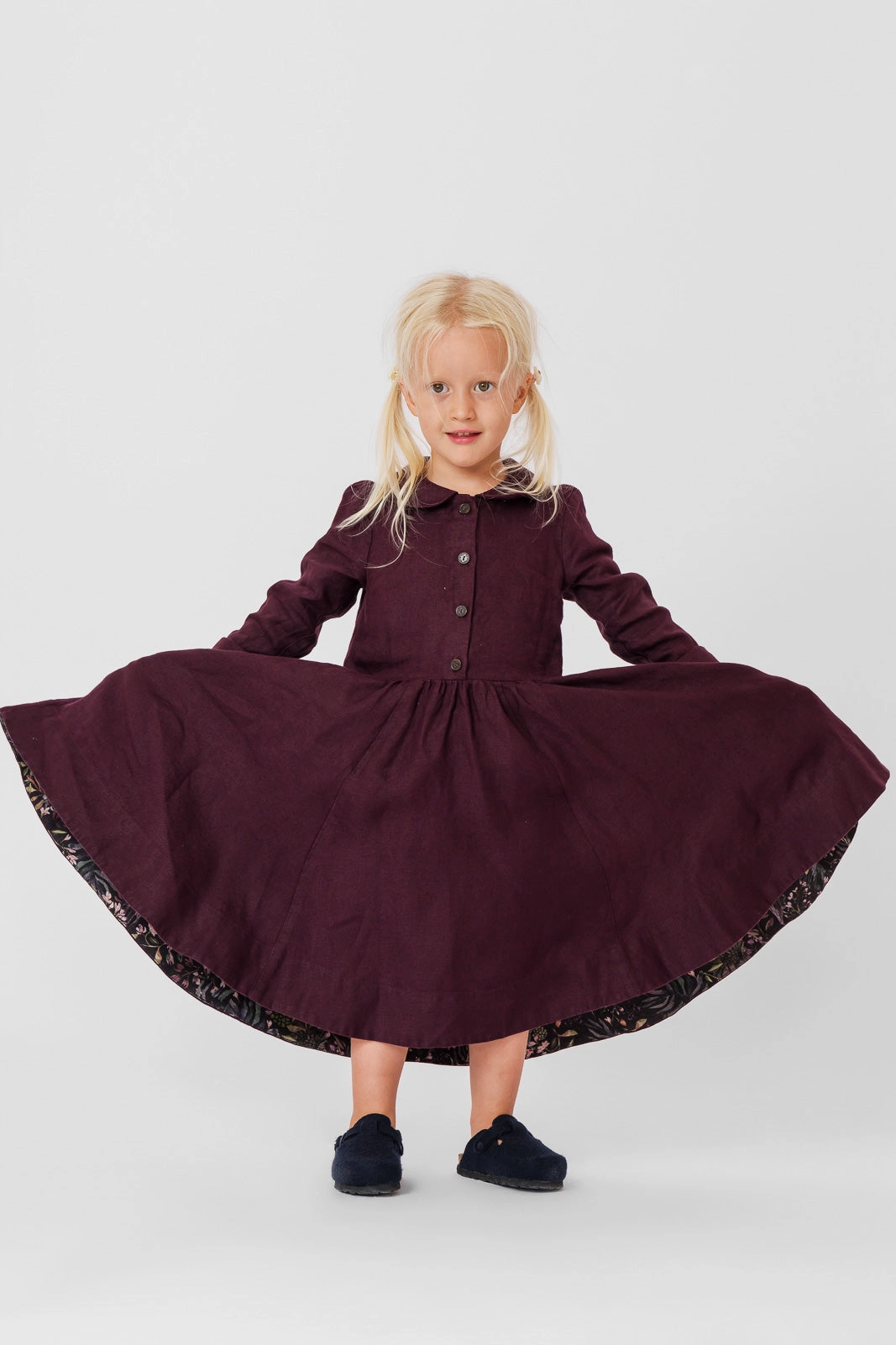 Mini Me Classic Dress, Twill Linen TaglessDesign