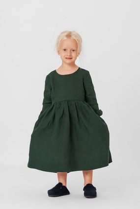 Street Style Mini Me Smock Dress, Long Sleeve
