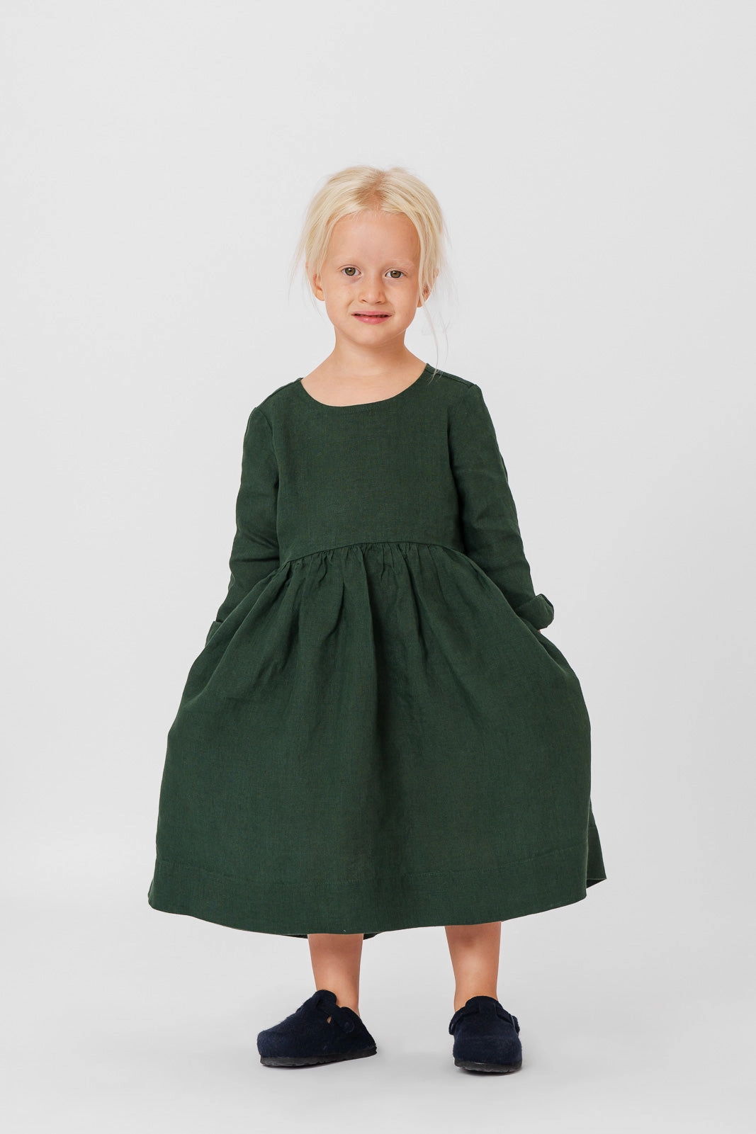 Polished Look Mini Me Smock Dress, Long Sleeve