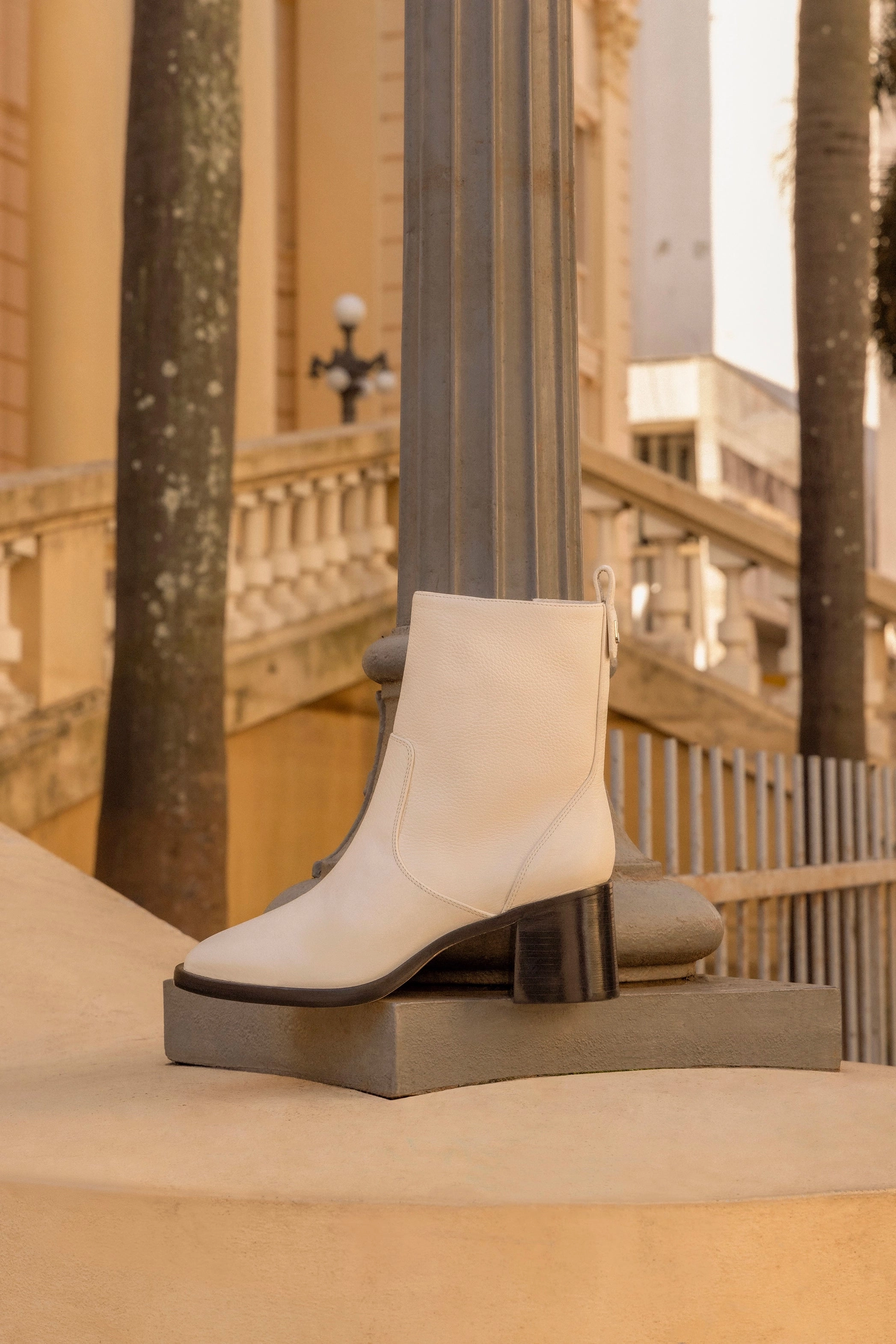 Trail Strength Mini Ricky Boot In Ivory Leather