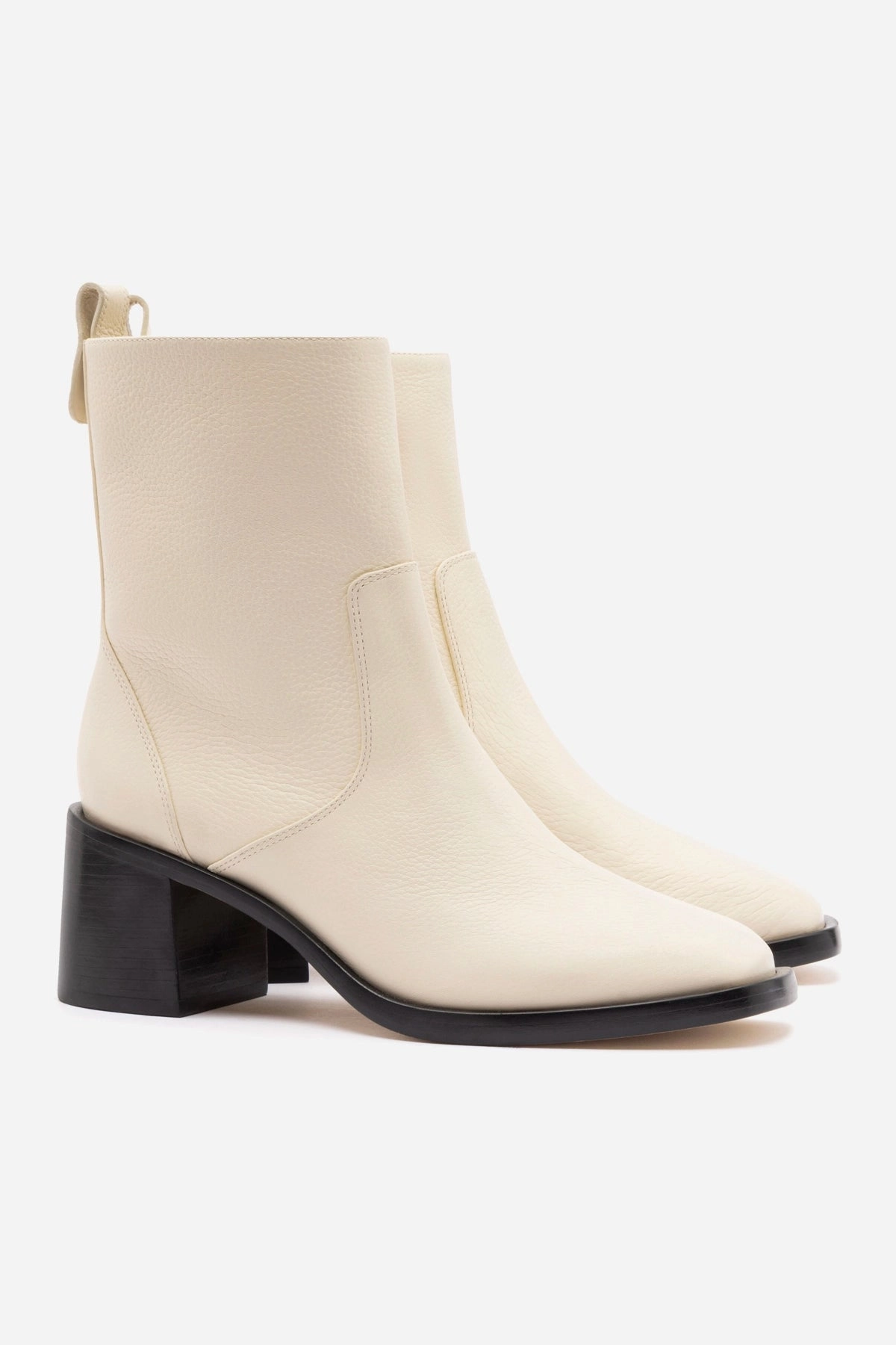 Comfortable Grip portable Mini Ricky Boot In Ivory Leather