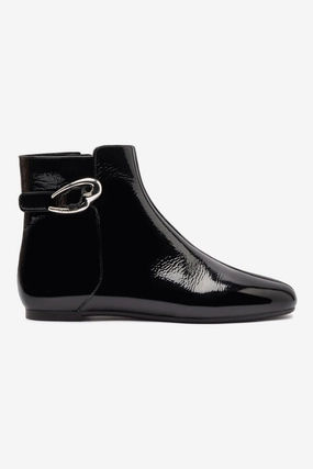 Mini Verona Boot In Black Patent Leather Breathable Sole Shock Absorbing Daily Walks