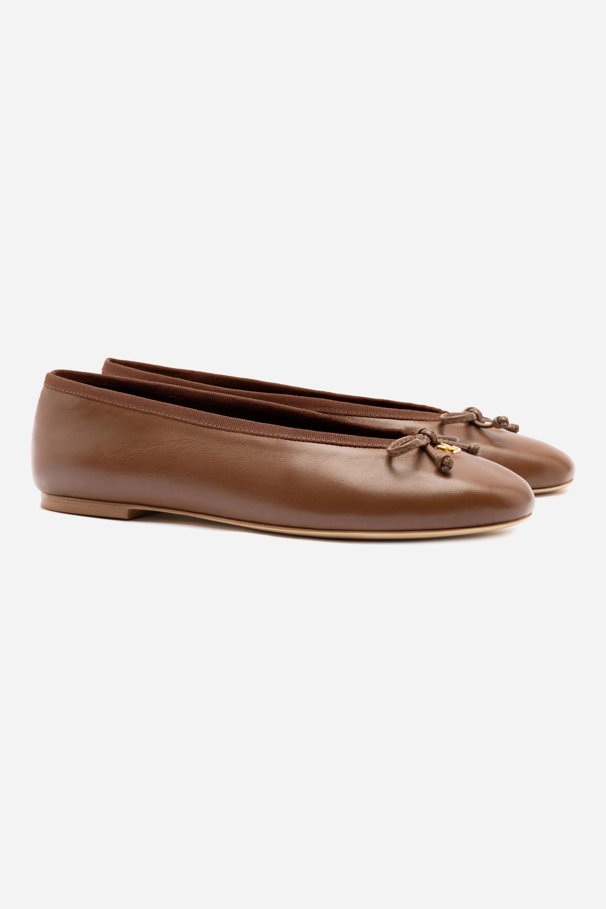 Pavlova Ballet Flat In Burnt Umber Leather water proof Fashionable Look
