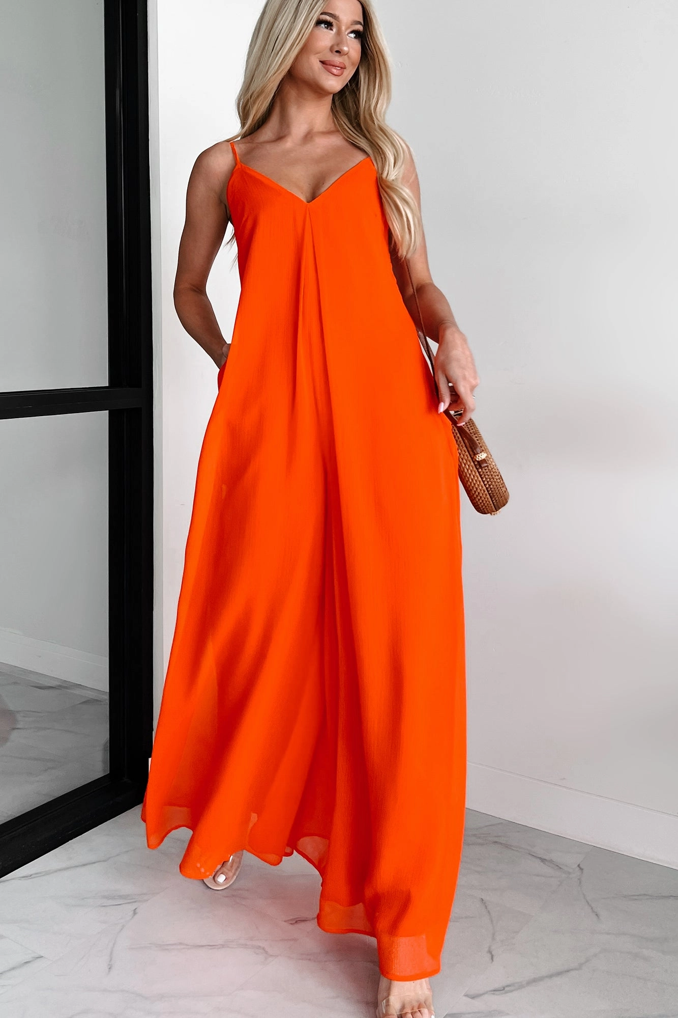 Take The Chance Wide Leg Jumpsuit (Red) Shopping Athlete