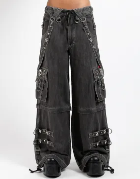 Fashionable Waist soft fit CRYPT PANT BLACK DENIM