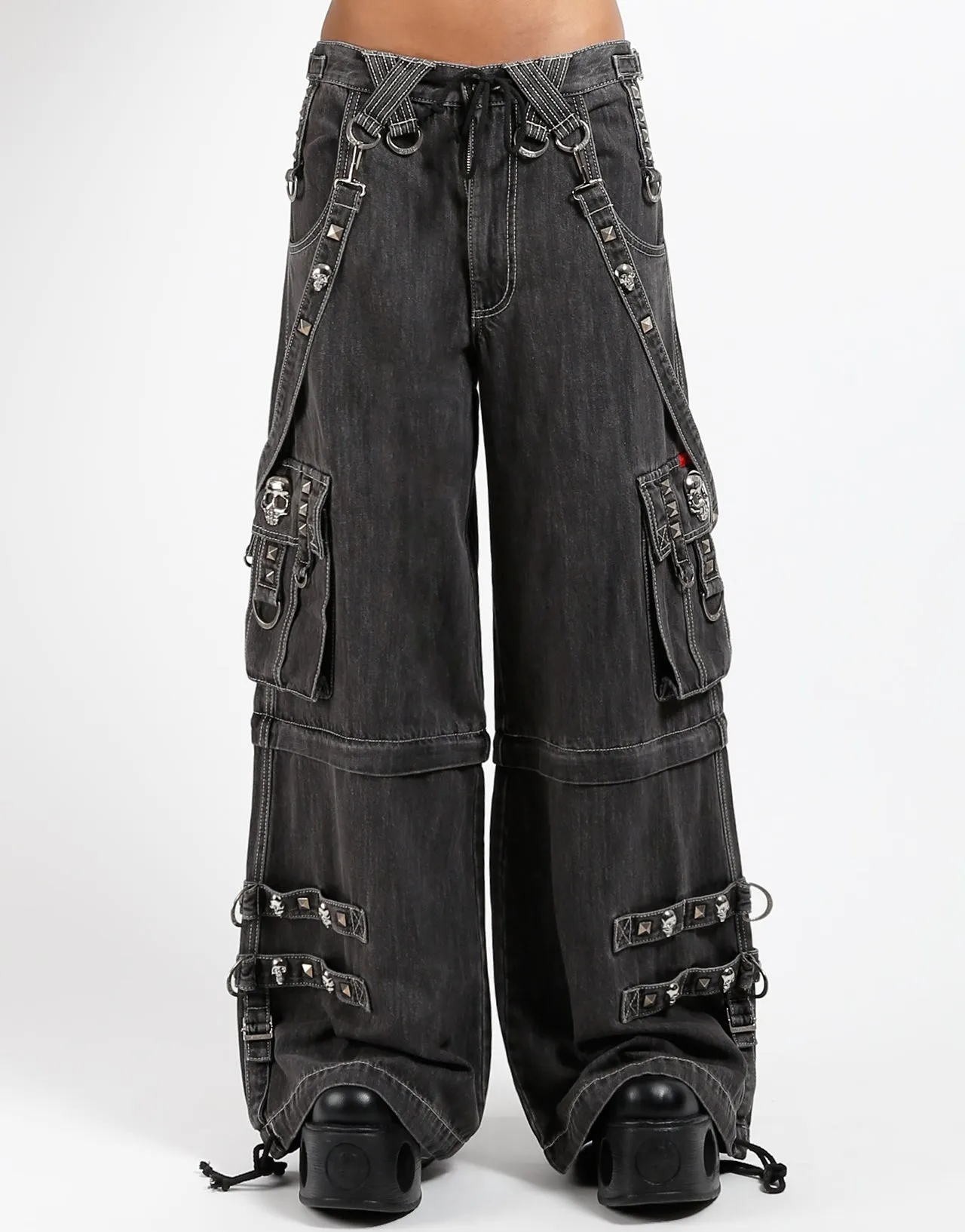 Fashionable Waist soft fit CRYPT PANT BLACK DENIM