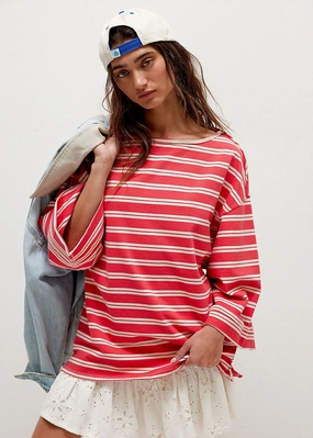 C'est La Vie Tee - Red Combo Moisture Control Technology