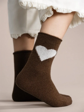 LOVE CASHMERE CREW SOCK Reflective details Cold Weather