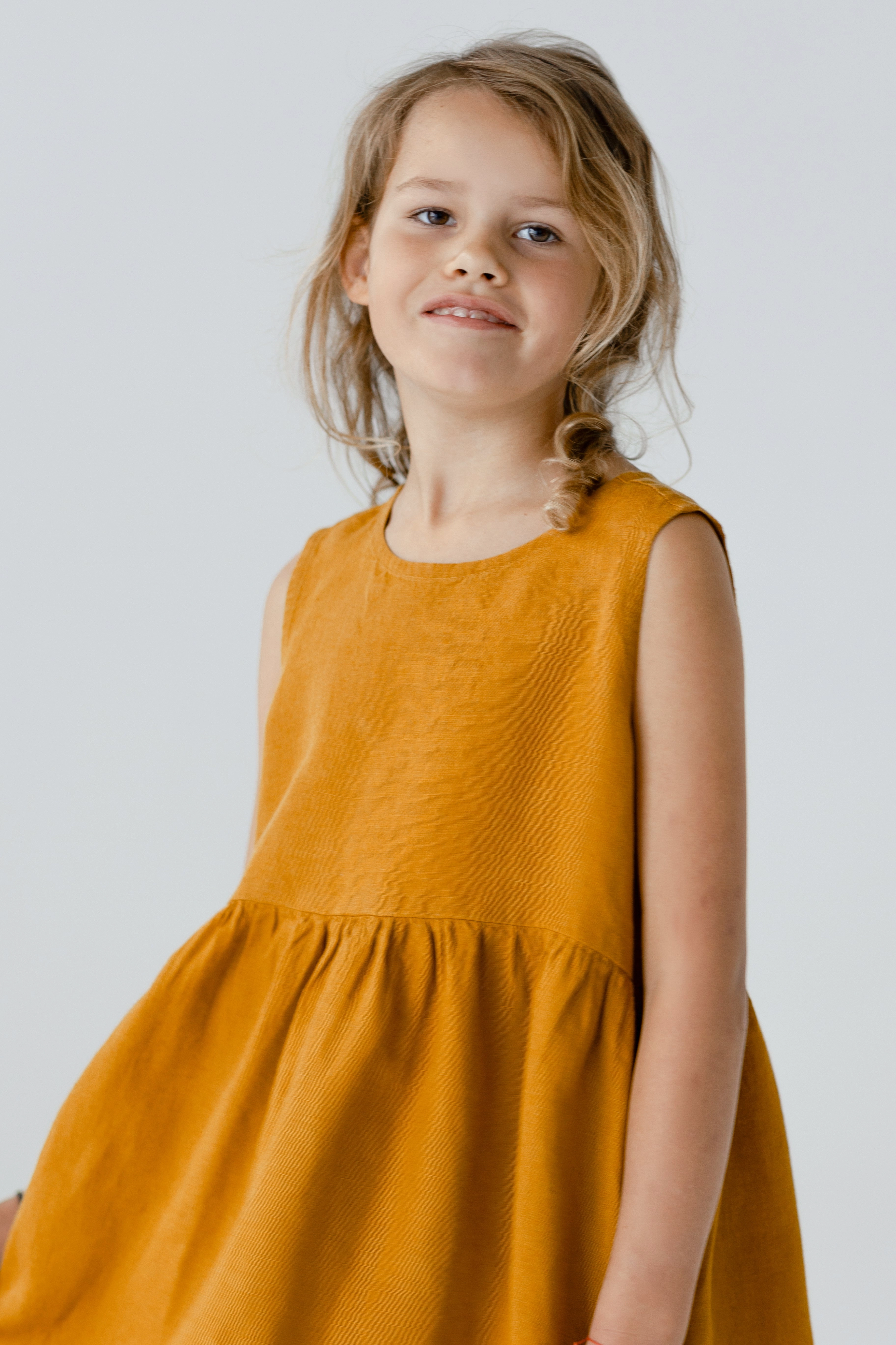 Workwear Mini Me Smock Dress, Sleeveless
